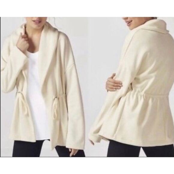 Fabletics Jackets & Blazers - Fabletics "Sage" Open Front Jacket Cream Women's Large